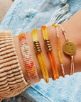 Armband Smiley pfirsich-gold
