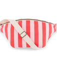 Gürteltasche mit Streifen rosa-rot