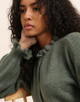 Alpaca-Cardigan khaki, One Size
