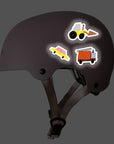 Reflektierende Sticker Brumm bunt