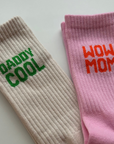 Damensocken WOW MOM rosa-rot