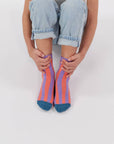 Mädchensocken gestreift Summer