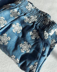 Jeansshorts mit Stickerei blau-weiss