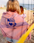 Sweatshirt coffee lovers club altrosa-blau