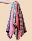 Geschirrtuch 2er-Set rot rosa, 50x70cm