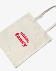 Baumwolltasche - Fancy natur-rot, 38x42 cm