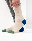 Socken meliertes beige, One Size 41-46