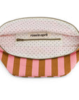 Gürteltasche mit Streifen karamell-rosa