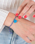 Armband Lume Charms - Herz blau