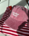 Cap mit Stick zuckerbunt vintage red, One Size