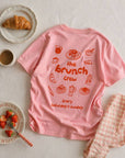 T-Shirt The Brunch Crew, bubble pink