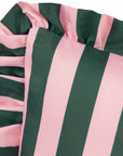 Outdoor-Kissenhülle gestreift Palm Royale rosa/grün, 50 x 50 cm