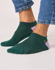 Sneaker-Socken grün-violett, One Size 41-46