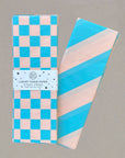 Seidenpapier gemustert himmelblau-pfirsich