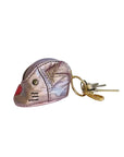 Schlüsseltäschchen Maus metallic pink, 7x4 cm