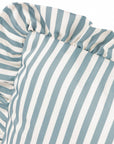 Outdoor-Kissenhülle Millie Ruffle gestreift blau, 50 x 50 cm