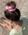 Haargummi Vichy-Print neonrosa