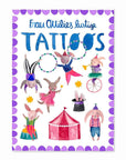 Kindertattoos Hasen im Zirkus bunt