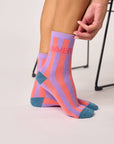 Damensocken gestreift Summer, One Size 36-40