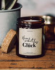 Duftkerze - Hier wohnt das Glück, 7x8 cm