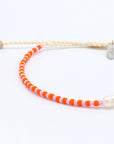 Perlenarmband Mutiara rosa-orange