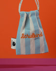 Perlenarmband Schulkind mit Säckchen, orange-rosa