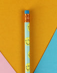 Bleistift Smile hellblau/gelb