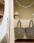 Teddy-Tragetasche Leopard beige-braun, 38x34x65 cm