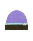Wollmütze - violett-khaki-minzgrün, One Size