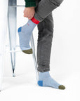 Socken gestreift blau-weiss-rot, One Size 41-46