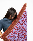 Schal Suzanne lila-burgunderrot, One Size, Bio-Baumwollel