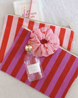 Allround-Tasche Streifen rosa-rot, 30x21 cm