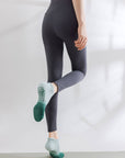 rutschfeste Yoga & Pilates Socken, Tie-Dye grün, One Size 36-39