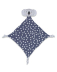 Kuscheltuch Koala gepunktet blau/grau, ca. 25x25 cm