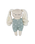 Babyrassel Hase wollweiss-puderblau, ca. 11 cm