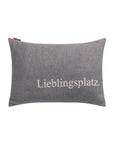 Kissenbezug Lieblingsplatz grau, 40x60 cm