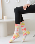 rutschfeste Yoga & Pilates Socken Batik orange, One Size 36-41