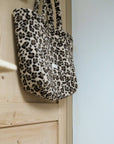 Teddy-Tragetasche Leopard beige-braun, 38x34x65 cm