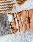 Armband Herz taupe-gold