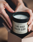 Duftkerze - eine Kerze voller Glück, 8x9 cm