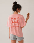 T-Shirt The Brunch Crew, bubble pink
