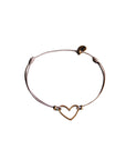 Armband Herz taupe-gold