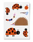 Reflektierende Sticker Ladybug bunt
