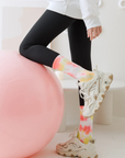 rutschfeste Yoga & Pilates Socken Batik orange, One Size 36-41