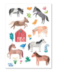 Kindertattoos Pferde bunt