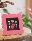 Bilderrahmen Blütenblatt rosa, 15x15 cm
