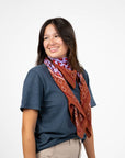 Schal Suzanne lila-burgunderrot, One Size, Bio-Baumwollel
