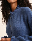 Alpaca-Cardigan jeansblau, One Size