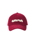 Cap mit Stick amour rot, One Size