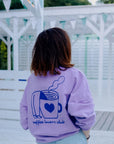 Sweatshirt coffee lovers club lila